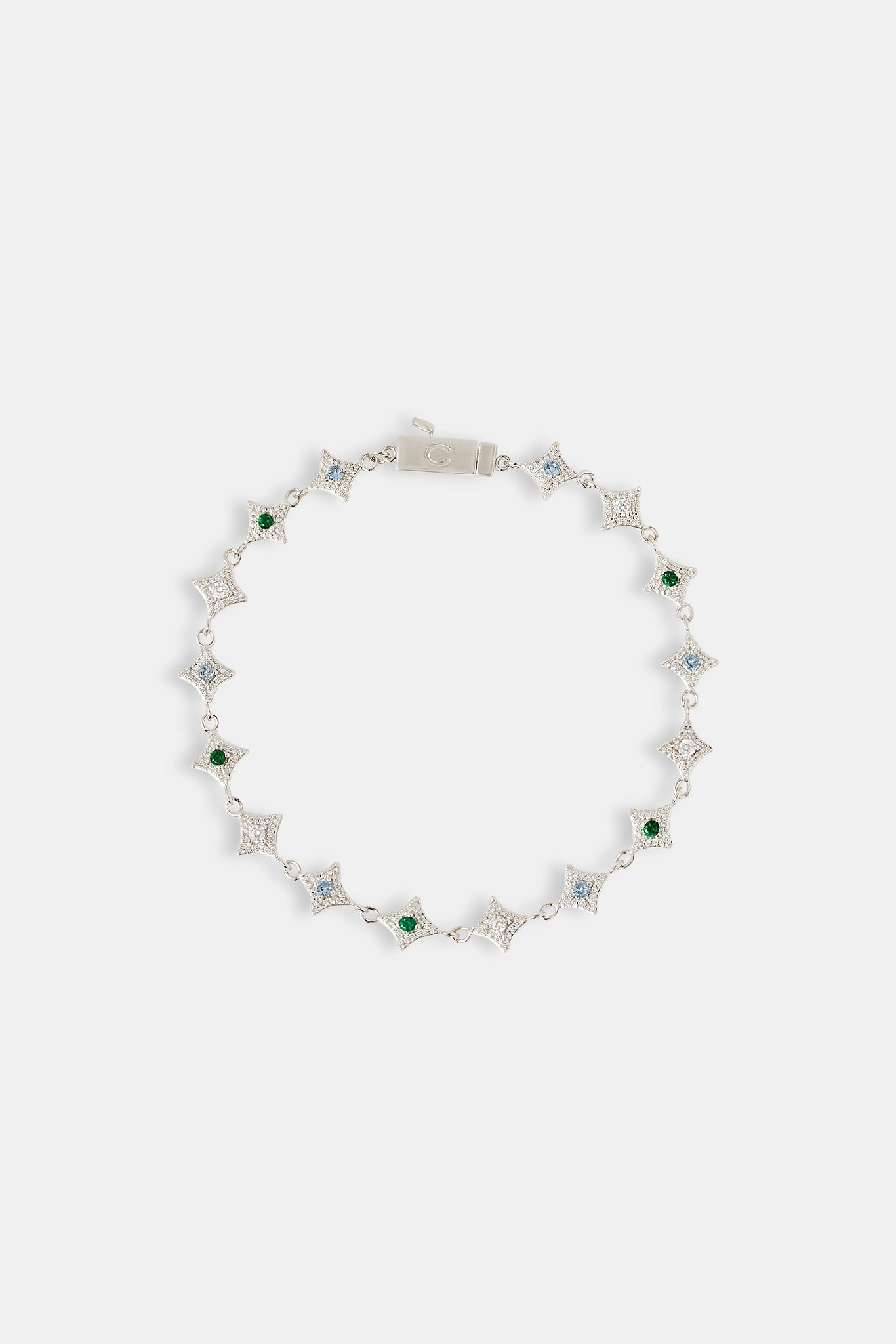 Multi Colour Iced Star Bracelet - 6mm